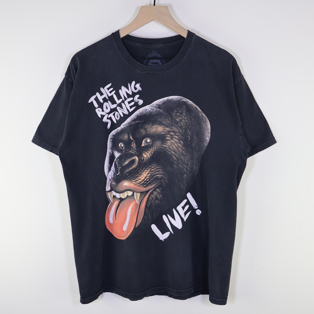 The Rolling Stones 50 & Counting Live 2013 Tour T-Shirt Mens Large Gorilla Black